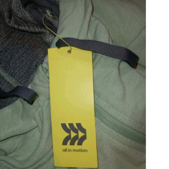 NWT All in Motion Full Zip Hoodie – Sage Green Heather, Men’s 2XL Fleece Jacket - Picture 6 of 9